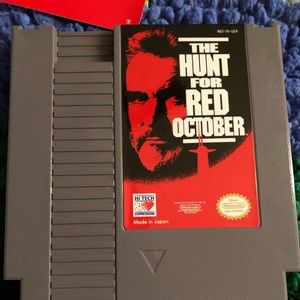 Nintendo 1990 Hunt For Red October Game with box and Instructions